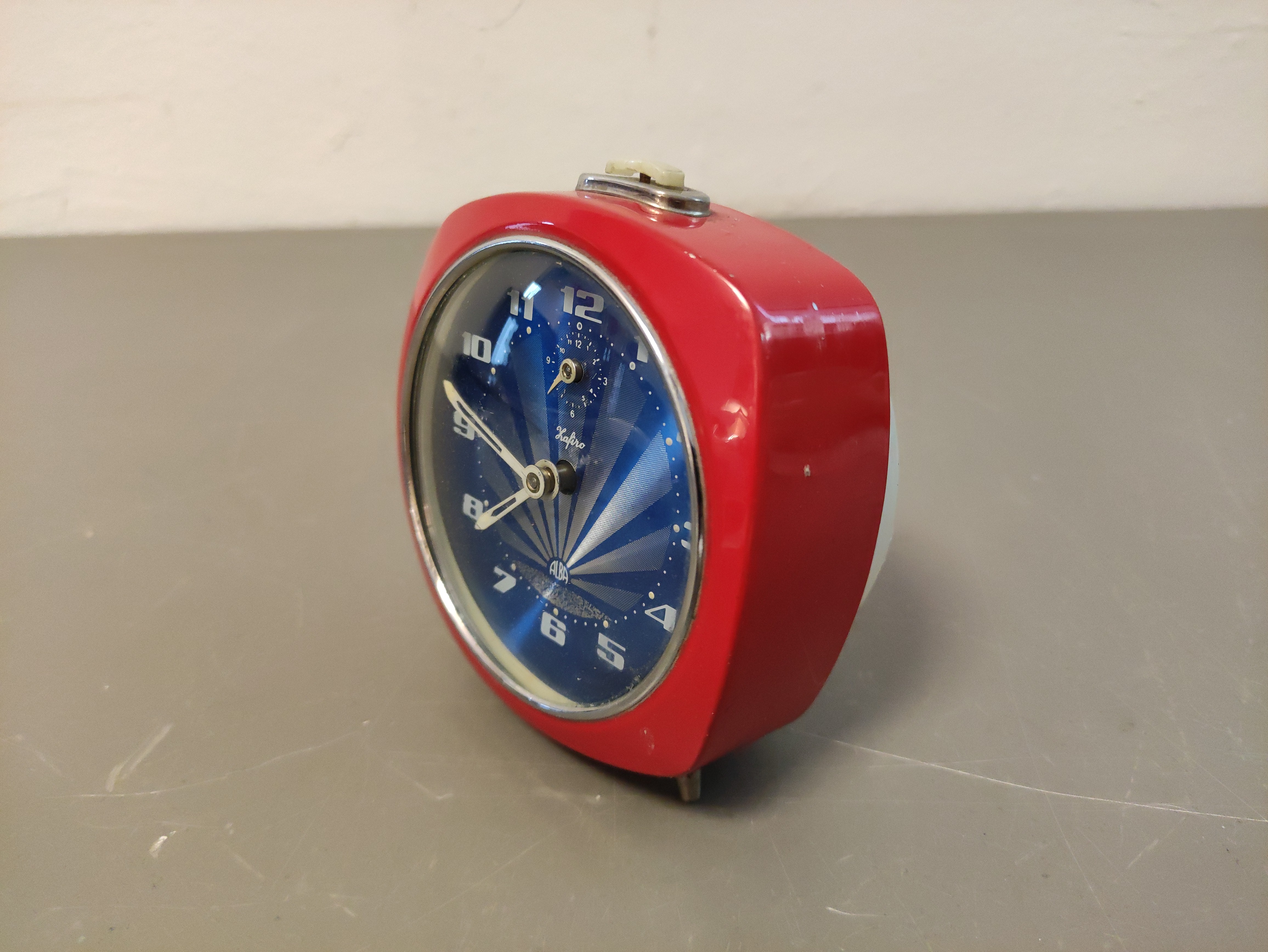 reloj despertador sobremesa metal crist 10.5x9.5x5.5 1u